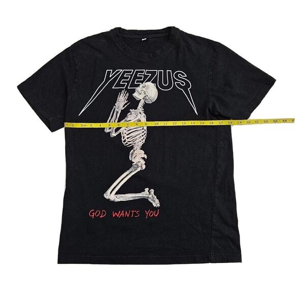 Kanye West Concert Tour T-Shirt Yeezus 2013 God Wants You Black Tee Size Medium - Picture 4 of 5